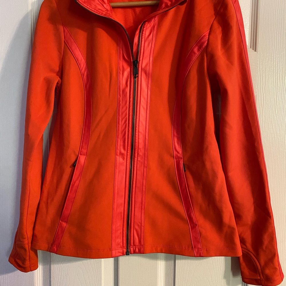 Athleta like new Women's Vibrant Orange Hoodie Jacket